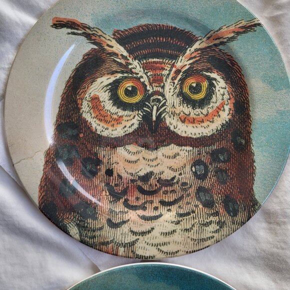 John Derian x Target Owl Appetizer Plates Set of 4 - Picture 2 of 5